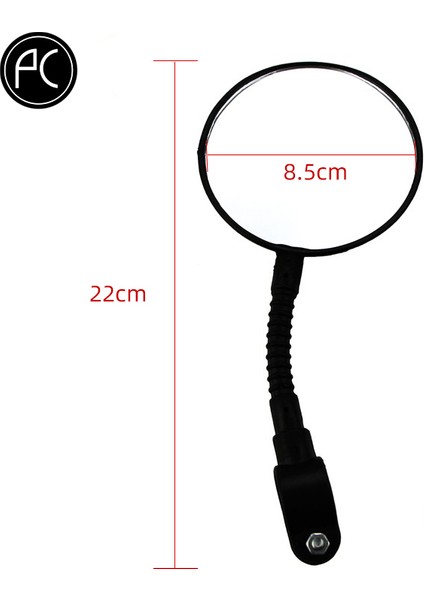 B Tarzı Bisiklet Arka Görüş Aynası Mtb Bisiklet Geniş Açılı Reflektör Ayarlanabilir Sap Mini Aynalar (Yurt Dışından)