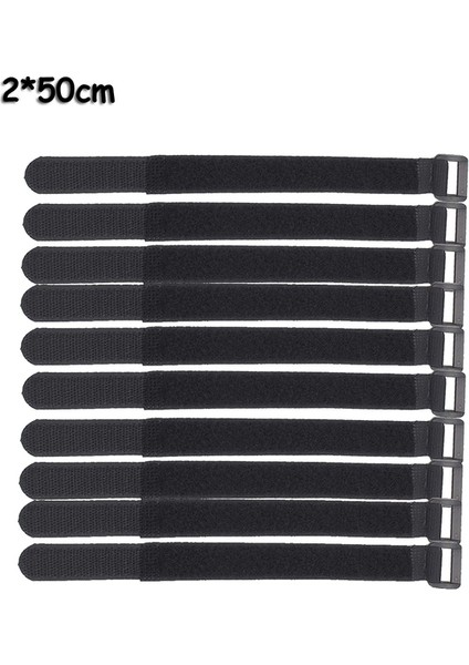 Type1 Siyah Stil 50CM Yeniden Kullanılabilir Kilitli Bisiklet Bağı Nylon Kanca ve Çok (Yurt Dışından)