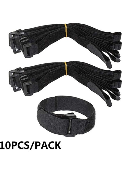 Type1 Siyah Stil 50CM Yeniden Kullanılabilir Kilitli Bisiklet Bağı Nylon Kanca ve Çok (Yurt Dışından) modelleri