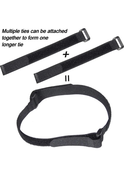 Type1 Siyah Stil 50CM Yeniden Kullanılabilir Kilitli Bisiklet Bağı Nylon Kanca ve Çok (Yurt Dışından) fırsatları