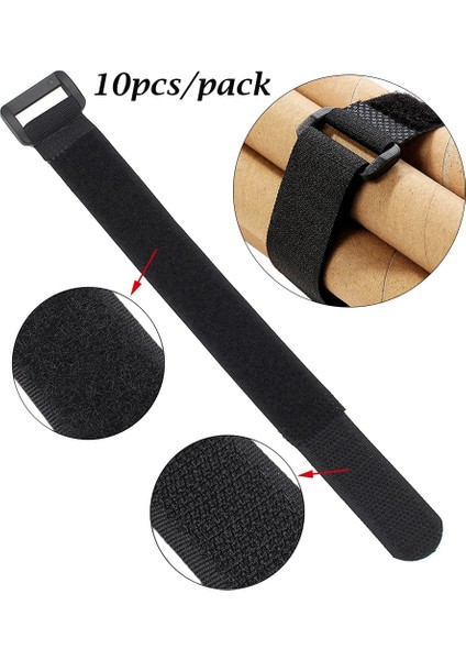 Type1 Siyah Stil 50CM Yeniden Kullanılabilir Kilitli Bisiklet Bağı Nylon Kanca ve Çok (Yurt Dışından) indirimleri