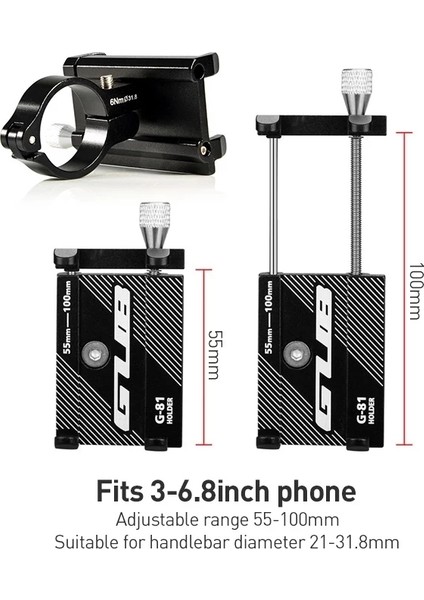 Kırmızı G81 Stili Gub G81 G-81 Alüminyum Bisiklet Telefon Tutucu Akıllı Telefon Ayarlanabilir Desteği Gps Bisiklet Telefon Standı Montaj Braketi (Yurt Dışından) modelleri