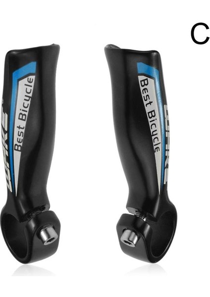 Mavi Stil Dağ Bisikleti Inek Boynuzu Kolu Alüminyum Alaşım Mini Yardımcı 4 Bisiklet Direksiyonu Uzatılmış Renk U4D1 (Yurt Dışından)