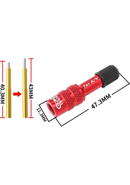 1 Adet Kırmızı Adaptör Tarzı Muqzı Bisiklet Çatalı Schrader Valf Adaptörü Alüminyum Alaşım Mtb Dağ Bisikleti Hava Çatalı Şişirme Dönüştürücü Kaymaz Dokulu (Yurt Dışından)