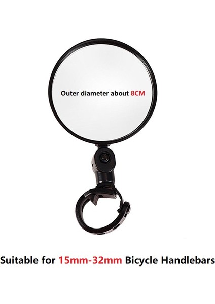 8cm Tarzı Bisiklet Arka Görüş Aynası Evrensel Ayarlanabilir Döner Motosiklet Direksiyon Aynası Bisiklet Sürme Bisiklet Sürme Arka Görüş Aynası (Yurt Dışından)