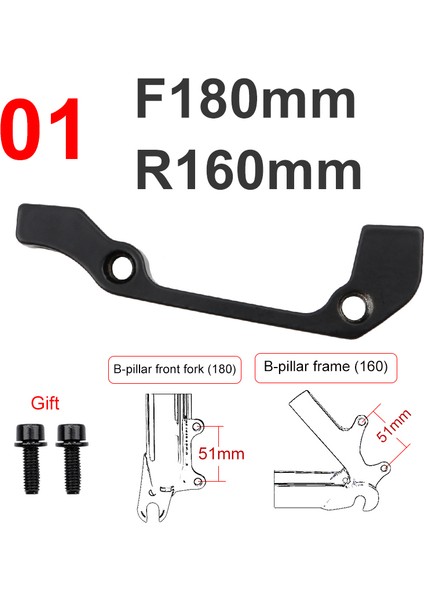 F180MM R160MM Stili Meroca Mtb Disk Fren Disk Pmıs Adaptörü mm Ispm Alüminyum Alaşımlı Kaliper Adaptörü Bisiklet Aksesuarı (Yurt Dışından)