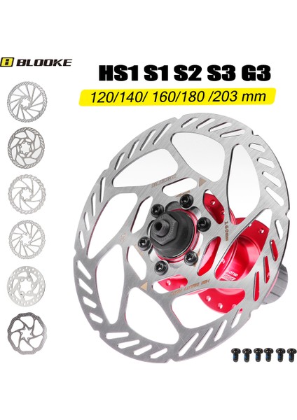 S3 203 mm Rotor x 1 Stil Elektrikli Scooter Katlanır Bisiklet Mtb Için Cıvatalı Paslanmaz Çelik Disk Blooke Disk Fren Rotoru (Yurt Dışından)