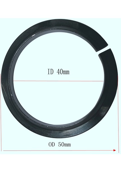 Siyah Kimlik 40MM Stili Dağ Bisikleti Alaşım Taç Yarış Halkası Konik Direksiyon Dönüşüm Aralığı Çatal Adaptörü Bisiklet Aksesuarları (Yurt Dışından)
