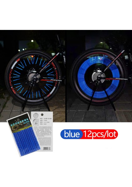 E Tarzı Wasafire Bisiklet Tekerlek Yansıtıcı Şerit Floresan Mtb Bisiklet Reflektif Sticker Bisiklet Için Yansıtıcı Şerit Bisiklet Uyarı Şeridi (Yurt Dışından)