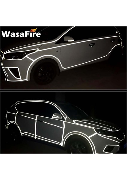 E Tarzı Wasafire Bisiklet Tekerlek Yansıtıcı Şerit Floresan Mtb Bisiklet Reflektif Sticker Bisiklet Için Yansıtıcı Şerit Bisiklet Uyarı Şeridi (Yurt Dışından)