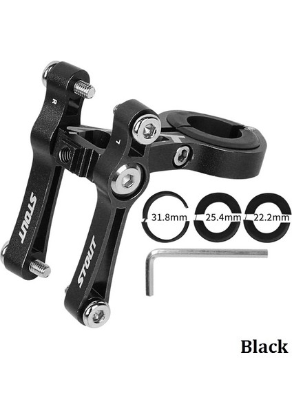 Siyah Stil Stout Bisiklet Su Şişesi Kafesi Montajı Bisiklet Koltuk Borusu Spor Şişe Kafesi Adaptörü Road Bike Co2 Kartuş Tutucu Mtb Bidon Askısı (Yurt Dışından)