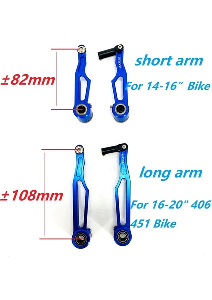 108MM Siyah Stil Litepro Bmx Katlanabilir Bisiklet V Fren Kısa Ar Long Kol Alüminyum Alaşım C Hollow Ultralight V Fren Montajı (Yurt Dışından)