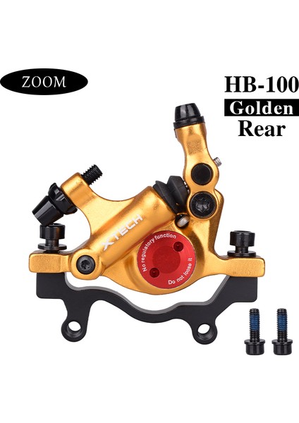 HB100 Altın Arka Stil Dağ Bisikleti Için Zoom Xtech HB100 Mtb Ön ve Arka Hidrolik Disk Fren Kaliperleri (Yurt Dışından)