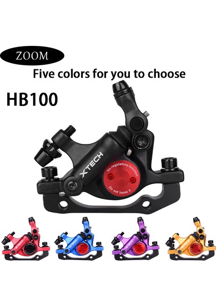 HB100 Altın Arka Stil Dağ Bisikleti Için Zoom Xtech HB100 Mtb Ön ve Arka Hidrolik Disk Fren Kaliperleri (Yurt Dışından)
