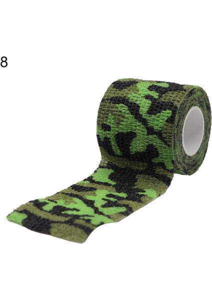 No.8 Tarzı Açık Hava Için Askeri Kamuflaj Bant Anti-Çizik Kendinden Yapışkanlı Geniş Kullanım Alanı Stretch Bandaj Bant Kamuflaj Bant Rulosu (Yurt Dışından)