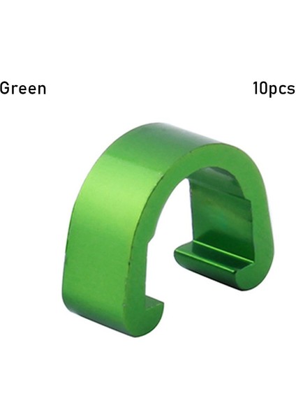 Yeşil 10 Adet Tarzı Fren Kablosu Vites Hattı Kılıfı C-Toka Tokalar Alüminyum Alaşım Bisiklet C Şekilli Klips Kılıf Hortum Mtb Bisiklet Yol Kılavuzu (Yurt Dışından)