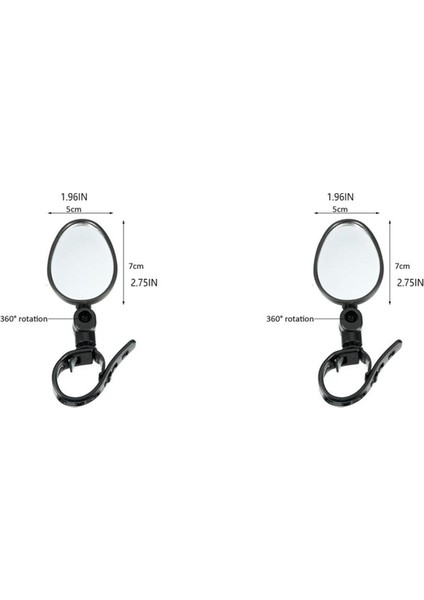 2pcs Oval (Düz) Tarzı Yeni Bisiklet Ayarlanabilir Arka Görüş Aynası Mtb Yol Bisikleti Güvenlik Aracı Direksiyon Çubuğu Arka Bakış Bisiklet Aynaları Aksesuarları (Yurt Dışından)
