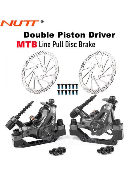 Ön Fren ve Hs1 Tarzı Nutt DA6S Çift Pistonlu Iki Taraflı Fren Dağ Bisikleti Mekanik Kıvrak Disk Frenler F160 R160 Mtb Hat Çekme Disk Fren Kaliperi (Yurt Dışından)