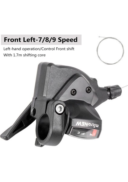 Ön Sol 7-8-9s Stili Dağ Bisikleti Vites Kolu 3x Hızlı Mtb Dağ Bisikleti Vitesleri Bisiklet Vites Değiştirme Bisiklet Parçaları (Yurt Dışından)