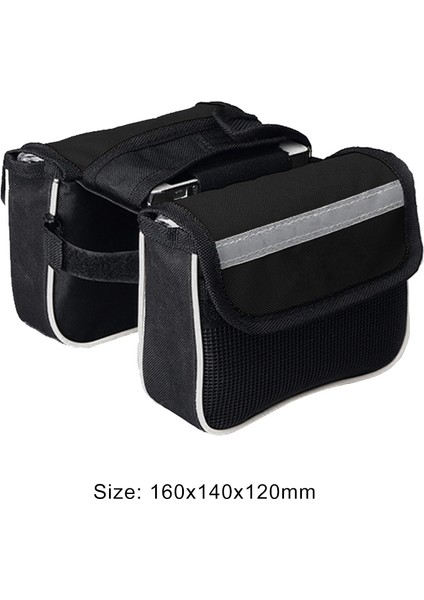 B-Siyah Tarzı Dayanıklı Bisiklet Çantaları Çok Fonksiyonlu Bisiklet Sele Çantası Yağmur Geçirmez Mtb Koltuk Boru Arka Depo Pouch Bisiklet Ekipmanları Bisiklet Pouch (Yurt Dışından)