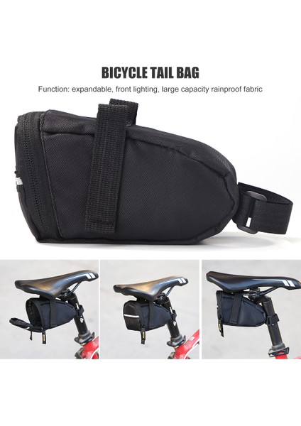 B-Siyah Tarzı Dayanıklı Bisiklet Çantaları Çok Fonksiyonlu Bisiklet Sele Çantası Yağmur Geçirmez Mtb Koltuk Boru Arka Depo Pouch Bisiklet Ekipmanları Bisiklet Pouch (Yurt Dışından)