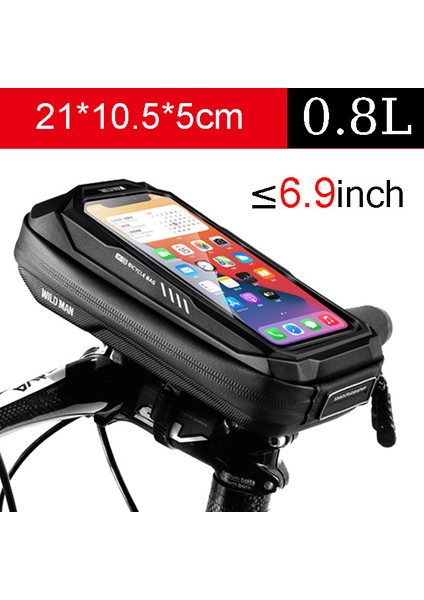 Bagx3 Whı Tarzı Yeni Wıld Man Bisiklet Çantası Bisiklet Telefon Tutucu Çantası Su Geçirmez Hızlı Montaj Bisiklet Çantası 6.9 Inç Bisiklet Dokunmatik Ekran Çantası Mtb Aksesuarları (Yurt Dışından)