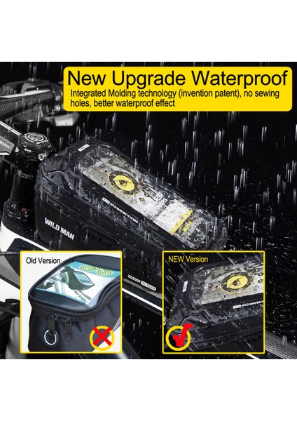 Bagx3 Whı Tarzı Yeni Wıld Man Bisiklet Çantası Bisiklet Telefon Tutucu Çantası Su Geçirmez Hızlı Montaj Bisiklet Çantası 6.9 Inç Bisiklet Dokunmatik Ekran Çantası Mtb Aksesuarları (Yurt Dışından) fiyatları