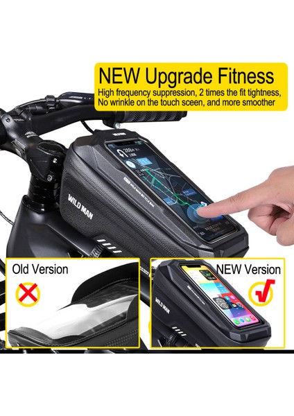 Bagx3 Whı Tarzı Yeni Wıld Man Bisiklet Çantası Bisiklet Telefon Tutucu Çantası Su Geçirmez Hızlı Montaj Bisiklet Çantası 6.9 Inç Bisiklet Dokunmatik Ekran Çantası Mtb Aksesuarları (Yurt Dışından) modelleri