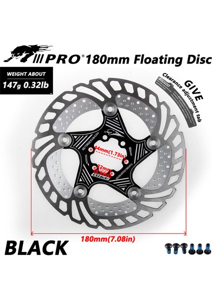 Harika 180BLACK Stili Dağ Bisikleti Fren Diskleri Mtb Rotor Disko Bisiklet Kaliper Dağ Bisikleti Frenleri Soğutma Bisiklet Aksesuarları (Yurt Dışından)