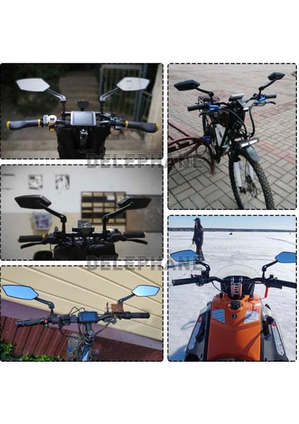 Bir Set Stili Bisiklet Arka Görüş Aynası Reflektörlü Ayarlanabilir Dönebilen Direksiyon Aynası Şeffaf Arka Görüş Elektrikli Scooter Bisiklet Aksesuarı (Yurt Dışından) fiyatları