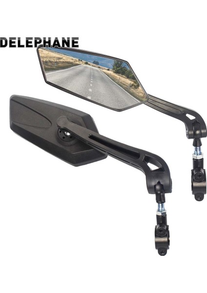 Bir Set Stili Bisiklet Arka Görüş Aynası Reflektörlü Ayarlanabilir Dönebilen Direksiyon Aynası Şeffaf Arka Görüş Elektrikli Scooter Bisiklet Aksesuarı (Yurt Dışından) modelleri