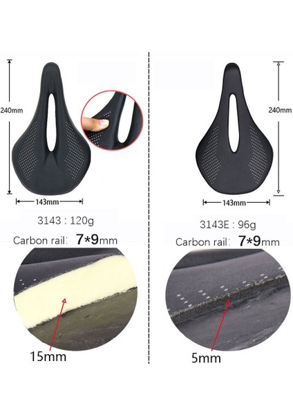 240X143MM 3143 Tarzı Elıta One Bisiklet Karbon Koltuk Mtb Yol Bisikleti Koltukları Dağ Bisikleti Yarış Koltuğu Yumuşak Oturma Yastığı (Yurt Dışından) fiyatları