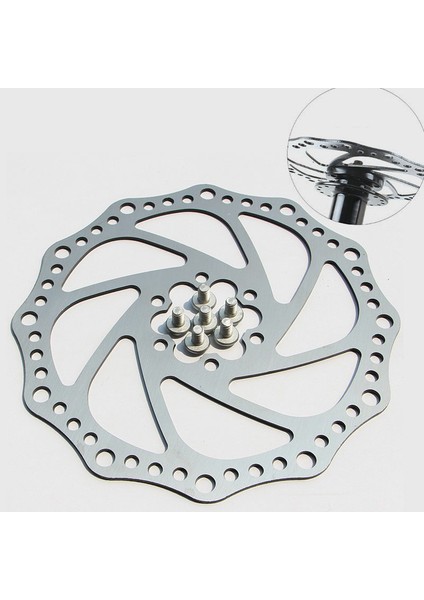 160MM Tarzı Paslanmaz Çelik Disk Fren Rotor Diski Hidrolik Dağ Bisikleti Altı Delikli Mtb Bisiklet Disk Fren Parçaları (Yurt Dışından)
