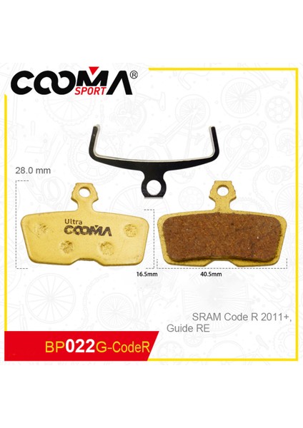 Metal Tarzı Sram Avıd Kod R Kılavuz Re Siyah Reçine Altın Metal Mor Seramik Anti-Sürtünme Bisiklet Disk Fren Yedek Parçaları (Yurt Dışından)