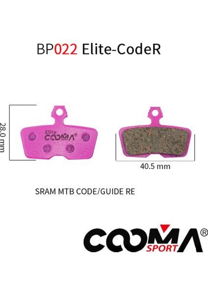 Metal Tarzı Sram Avıd Kod R Kılavuz Re Siyah Reçine Altın Metal Mor Seramik Anti-Sürtünme Bisiklet Disk Fren Yedek Parçaları (Yurt Dışından)