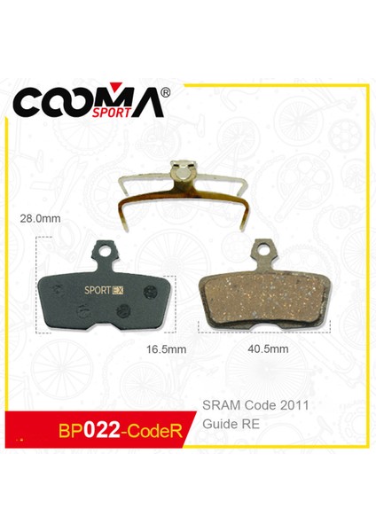 Metal Tarzı Sram Avıd Kod R Kılavuz Re Siyah Reçine Altın Metal Mor Seramik Anti-Sürtünme Bisiklet Disk Fren Yedek Parçaları (Yurt Dışından)