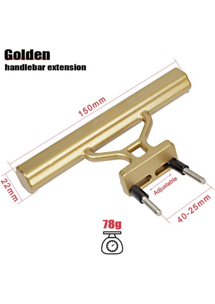 Altın Çubuk Genişletici Tarzı Ouo Bisiklet Gidon Uzatıcı Alüminyum Alaşımlı Bisiklet Montaj Tutucu Hafif Bisiklet Gidon Uzatma Braketi Bisiklet Aksesuarı (Yurt Dışından)