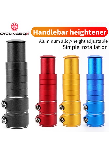 124MM Siyah Stil Bisiklet Gidon Uzatıcı Bisiklet Sapı Artırılmış Mtb Bisiklet Çatal Sapı Yükseltme Adaptörü Bisiklet Parçaları Aksesuarları (Yurt Dışından)