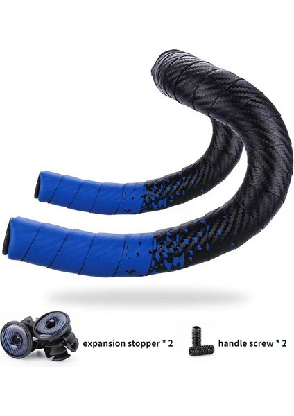 Siyah Lacivert Tarzı Bisiklet Direksiyon Bandı Titreşim Önleyici Pu Eva Bükümlü Yol Bisikleti Şeritleri Yarışma Nefes Alabilen Kaymaz Tutma Kolu Kayışı Paketi (Yurt Dışından)