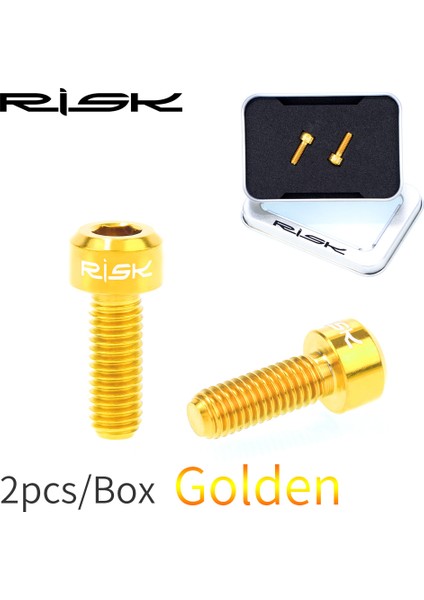 Altın Tarzı Mtb Vites Kolu Vidaları Için Risk M5*14 Titanyum Fren Kolu Civataları Sabit Fren Kolu Vidası 4 Renk Bisiklet Parçaları (Yurt Dışından)