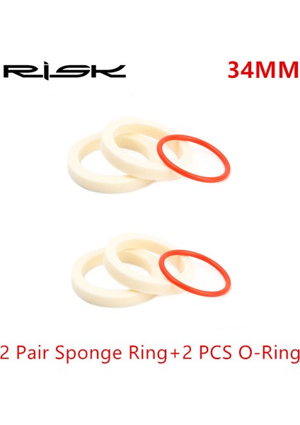 4 Adet 34MM Tarzı Risk Dağ Bisikleti Bisiklet Ön Çatal Yağ Sünger Toz Yağ Mühürlü Köpük Halka Bisiklet Aksesuarları (Yurt Dışından)