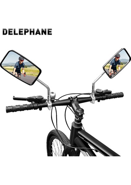 2pcs Montaj Stili Yok Alüminyum Alaşımlı Dikdörtgen Bisiklet Aynası Geniş Açılı Üç Tekerlekli Dört Tekerlekli Motosiklet Scooter Arka Görüş Sol Sağ Ayna (Yurt Dışından) modelleri