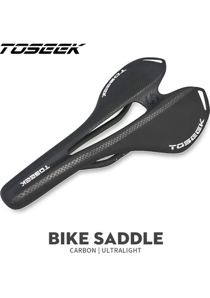 Turuncu-Parlak Stil Toseek Tam Karbon Fiber Bisiklet Koltuğu Yol Mtb Bisiklet Karbon Koltuk 105G 7*9 Karbon Ray 8 Renk (Yurt Dışından)