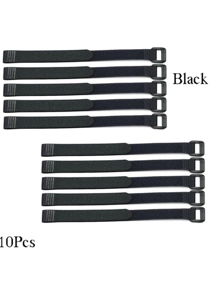 Siyah Stil Yeniden Kullanılabilir Hızlı Bağlama Bisiklet Bağı Naylon Kanca & Döngü Dayanıklı Çok (Yurt Dışından)