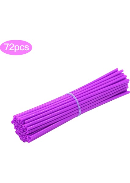 17CM Mor 72 Adet Stil Motosiklet Bisiklet Tekerlek Jant Koruyucu Deri Kapak Borusu Motokros Bisiklet Bisiklet Cool Aksesuarlar 9 Renk 24CMCM (Yurt Dışından)