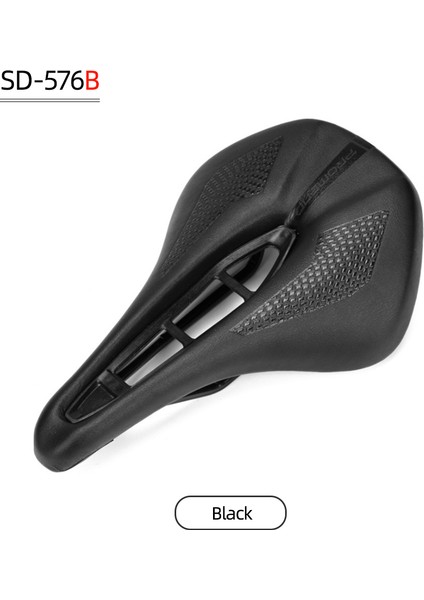 SD-576B Siyah Stil Promend Bisiklet Sele Koltuğu Dağ Yol Bisikleti Seleleri Pu Genişletilmiş Nefes Alabilen Yarışma Yumuşak Koltuk Yastığı Kısa Burunlu Saddle Mats (Yurt Dışından)