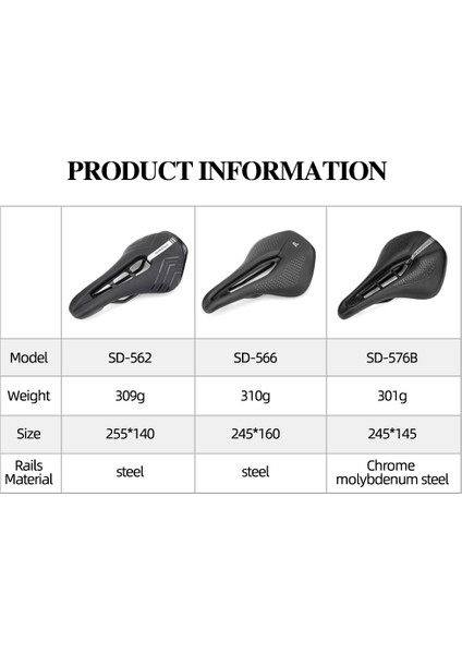 SD-576B Siyah Stil Promend Bisiklet Sele Koltuğu Dağ Yol Bisikleti Seleleri Pu Genişletilmiş Nefes Alabilen Yarışma Yumuşak Koltuk Yastığı Kısa Burunlu Saddle Mats (Yurt Dışından) modelleri