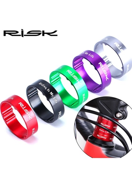 4 ADET-10MM Mor Tarzı Rısk Dağ Bisikleti Boş Gövde Direksiyon Seri Başlığı Ön Çatal Ayar Yıkayıcı Alüminyum Alaşımlı (Yurt Dışından) fiyatları