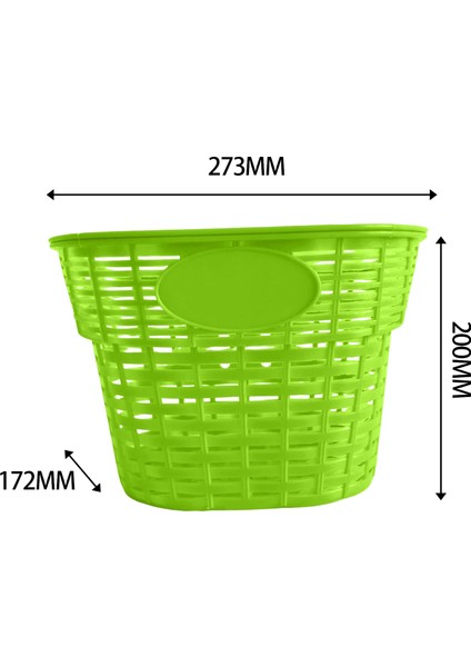 Yeşil Tarzı Bisiklet Sepeti Boş Çocuk Bisikleti Üç Tekerlekli Scooter Depolama Ön Direksiyon Plastik Taşıyıcı Bisiklet Çocuklar Sürme Alışveriş (Yurt Dışından)