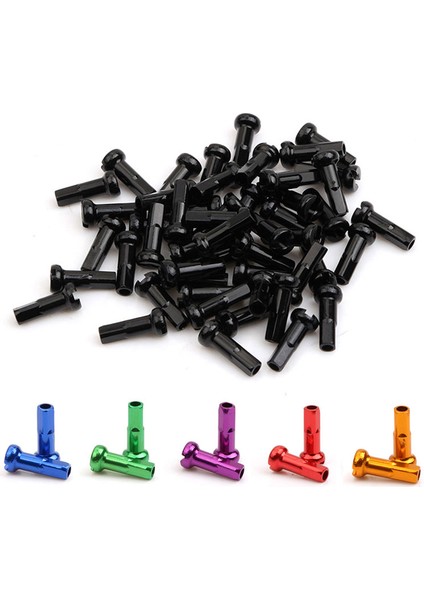 AL14G 14MM Bk 20P Stili Süper Hafif Alüminyum Telli Kapağı 14G C-Işlenmiş Anodize Alaşım Nipel Mtb Yol Bisikleti Tekerlek Jantı Pirinç Somunları Çok Renkli (Yurt Dışından)